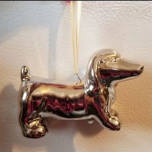 DACHSHUND DOXIE CHRISTMAS ORNAMENT.